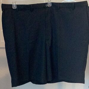 Men's BIG & TALL Black Shorts, Size 52, 100% Polyester, good condition.